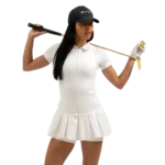 24k gold ping putter ball holding girl